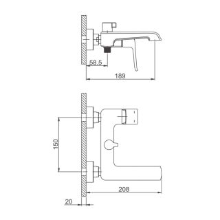 Смеситель для ванны Gappo G3250 чёрный